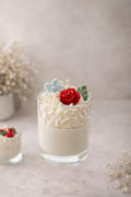 Rose Flower Decorative Candle- Honey Glazed Pear, Amber